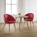Eetkamerset met tafel en stoelen van hout, kleur naturelbruin