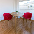 Eetkamerset met tafel en stoelen van hout, kleur naturelbruin